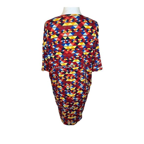 NEW LuLaRoe Irma Women's XXS Multicolor Geometric Tunic Top High-Low NWT - Picture 3 of 7